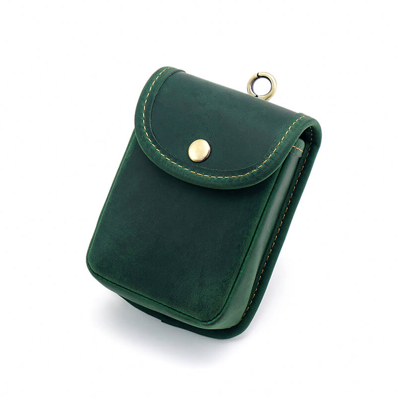 Men's Mini Belt Pouch for Coins Keys – Babylon Leather - Babylon LeatherBabylon LeatherAN64-Dark Green