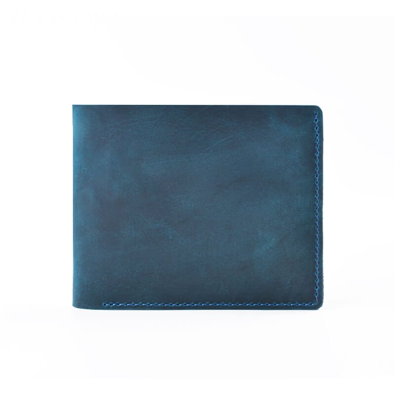 Men's Short Wallet with Coin Pocket – Babylon Leather - Babylon LeatherBabylon LeatherAN50-Blue
