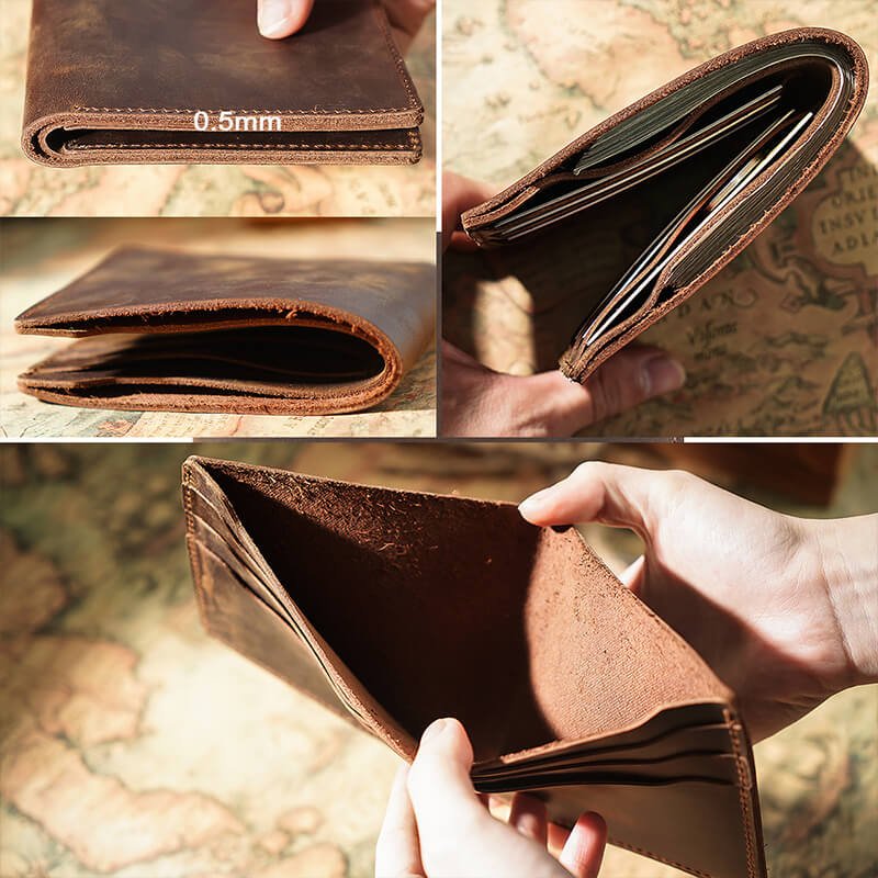 Men's Short Wallet with Coin Pocket – Babylon Leather - Babylon LeatherBabylon LeatherAN50-Brown