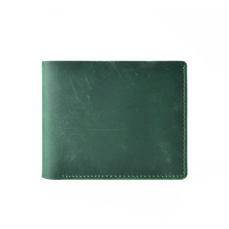 Men's Short Wallet with Coin Pocket – Babylon Leather - Babylon LeatherBabylon LeatherAN50-Dark Green