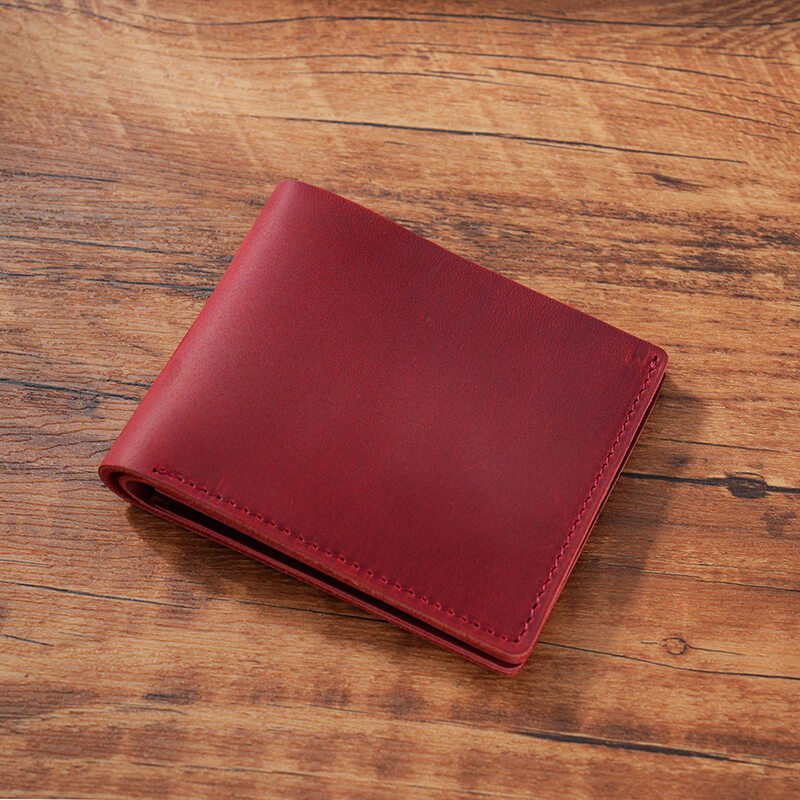 Men's Slim Short Wallet – Babylon Leather - Babylon LeatherBabylon LeatherAN52-Wine Red