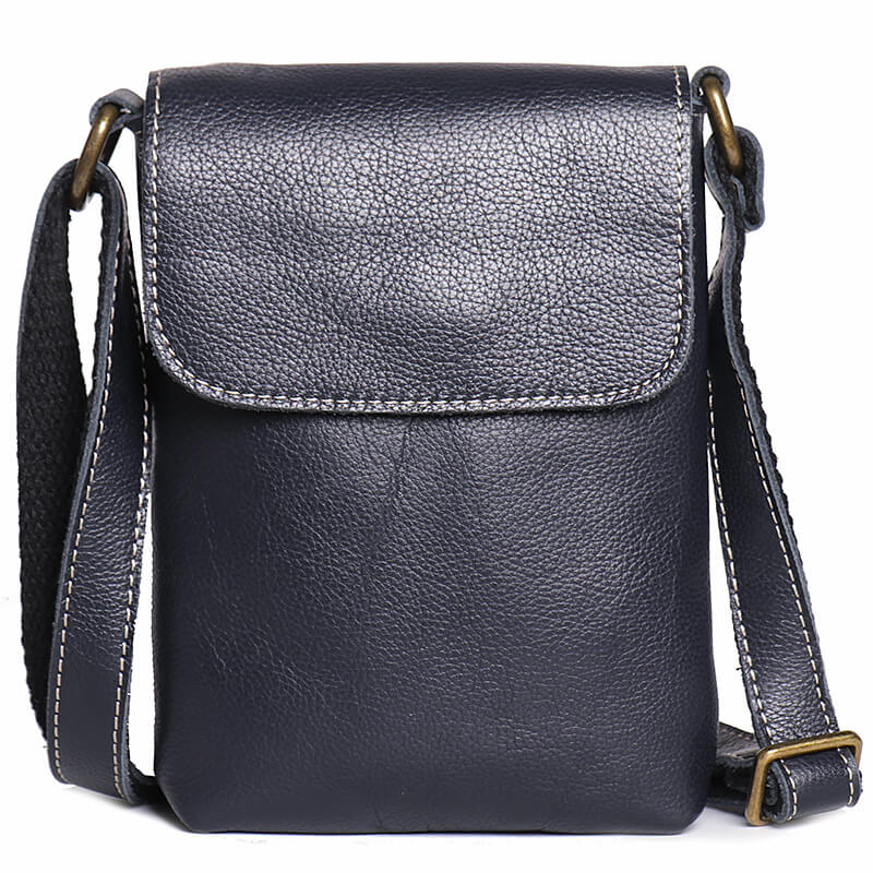 Men’s Top Grain Leather Crossbody Shoulder Bag – Babylon Leather - Babylon LeatherBabylon LeatherLJ024 - Blue