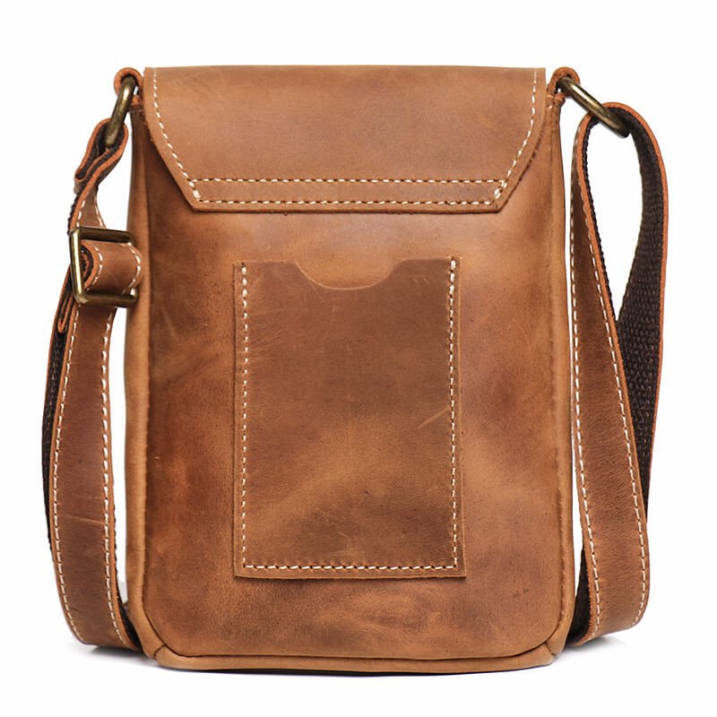 Men’s Top Grain Leather Crossbody Shoulder Bag – Babylon Leather - Babylon LeatherBabylon LeatherLJ024 - Brown