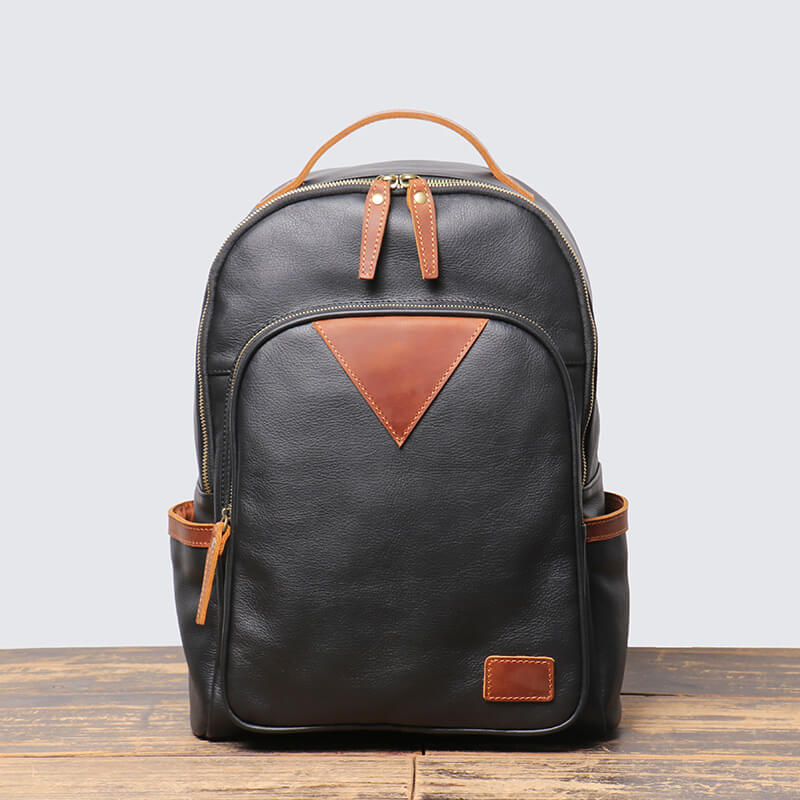 Men’s Top Grain Leather Laptop Backpack – Babylon Leather - Babylon LeatherBabylon LeatherLJ042 - Black