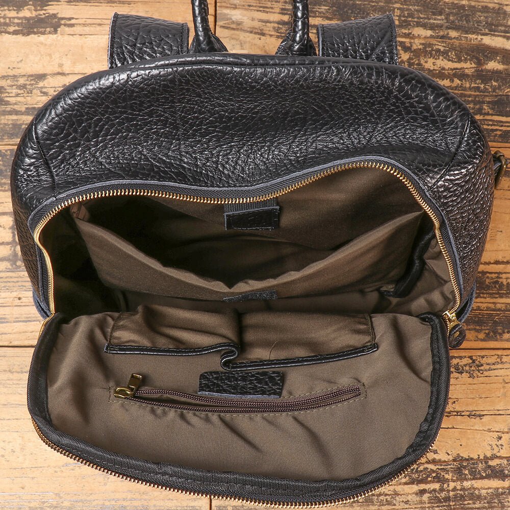 Men’s Top - Grain Leather Travel Backpack – Babylon Leather - Babylon LeatherBabylon LeatherLJ104-Black