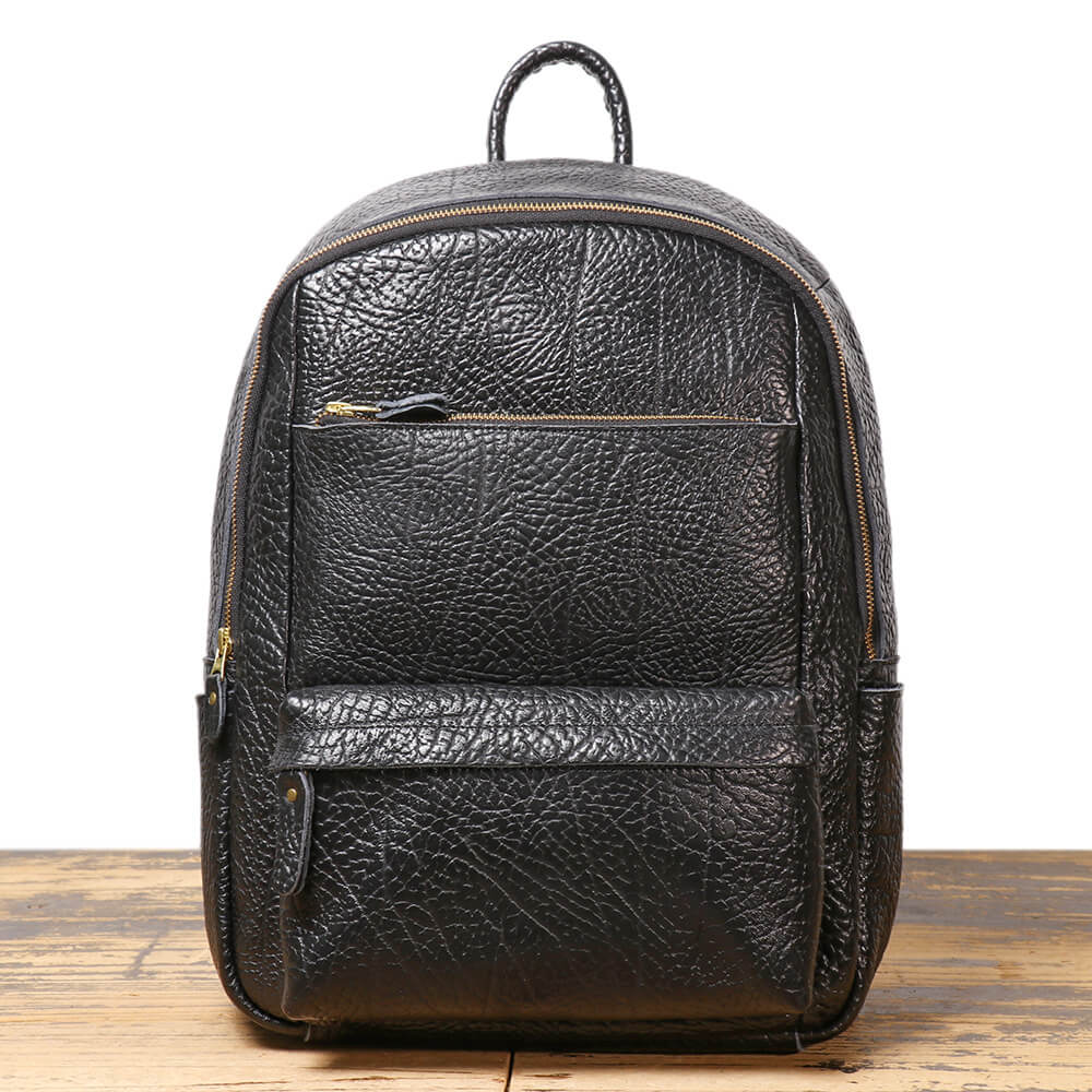 Men’s Top - Grain Leather Travel Backpack – Babylon Leather - Babylon LeatherBabylon LeatherLJ104-Black