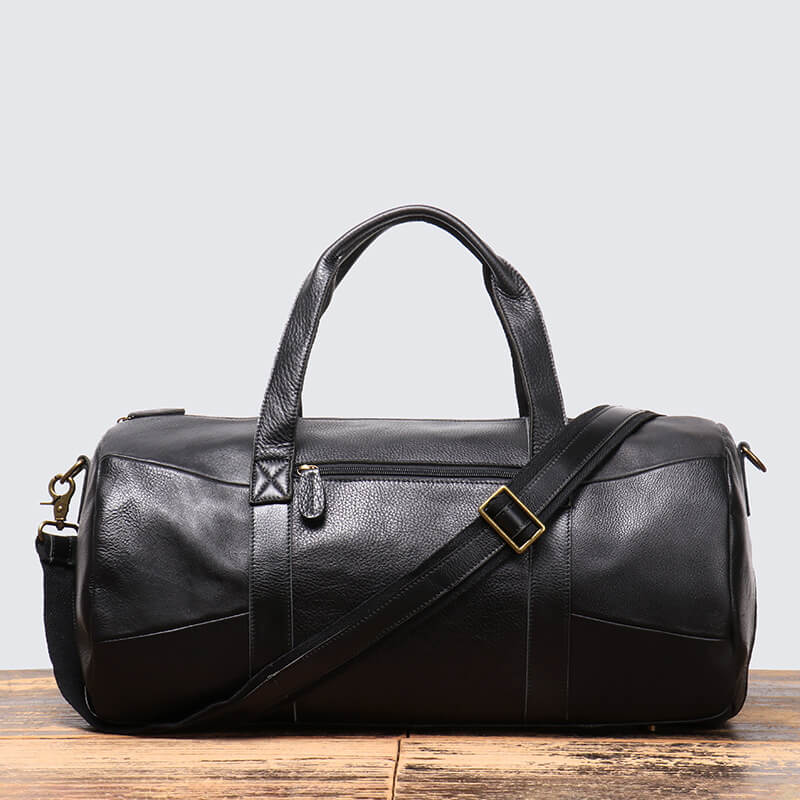 Men’s Top Grain Leather Travel Duffel Bag – Babylon Leather - Babylon LeatherBabylon LeatherLJ041 - Black