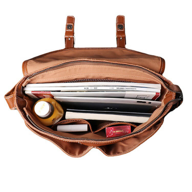 Men’s Vintage Leather Business Crossbody Bag – Babylon Leather - Babylon LeatherBabylon LeatherLJ047 - Brown