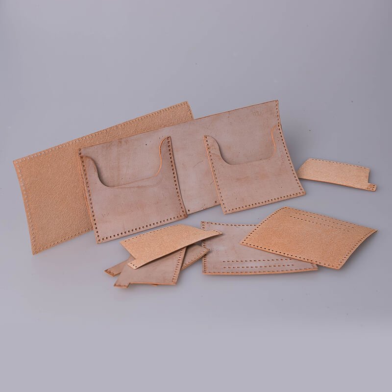 Mens wallet Full Grain Leather DIY Kit – Babylon Leather - Babylon LeatherBabylon LeatherLZ07 - Brown - Fog Wax Leather