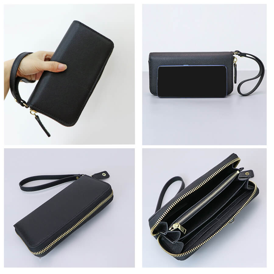 Men’s Zippered Hand Clutch DIY Gift Kit – Babylon Leather - Babylon LeatherBabylon LeatherSY127-Black-Color-Matched