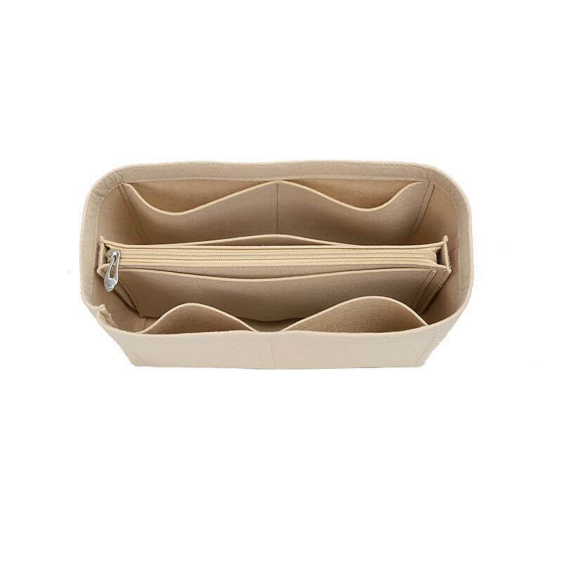 Mesh Bag Insert Organizer for Herbag 31/39-Style Bags - Babylon LeatherBabylon LeatherQZ11-Khaki-31-inch-Center Zipper