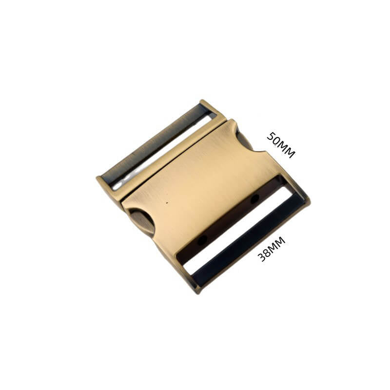 Metal Side Release Buckle - Babylon Leather - Babylon LeatherBabylon LeatherJY18-Brushed Antique Brass-38*42.7*50mm