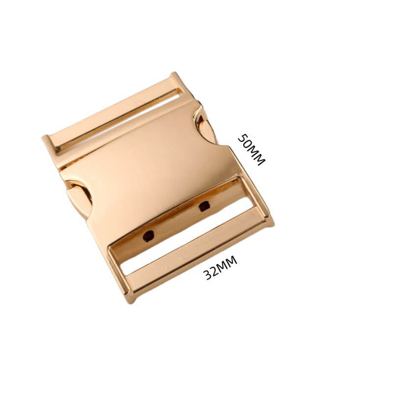 Metal Side Release Buckle - Babylon Leather - Babylon LeatherBabylon LeatherJY18-Gold-31.6*36.6*50mm