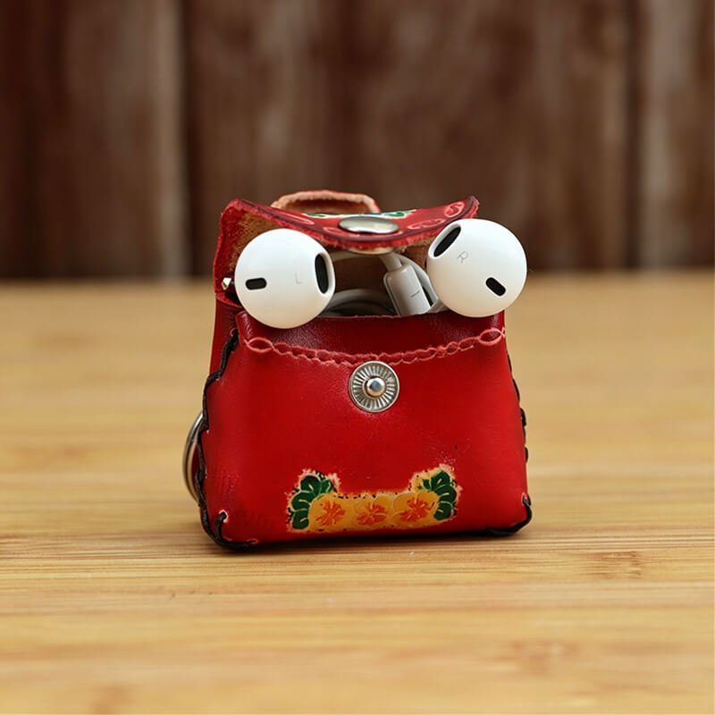 Mini Bag Leather Bag Charm – Babylon Leather - Babylon LeatherBabylon LeatherLLZ43-Red