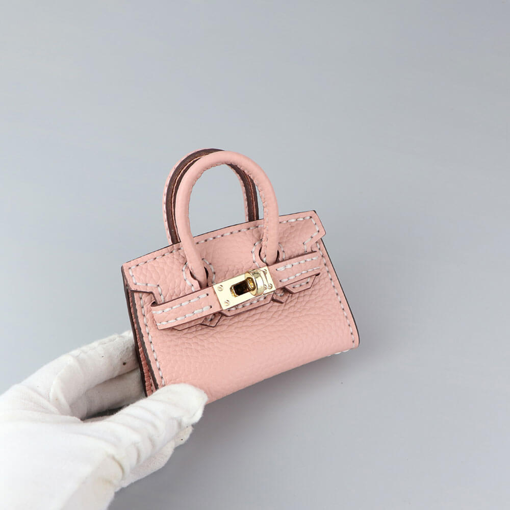 Mini Birkin Bag Charm DIY Kit – Babylon Leather - Babylon LeatherBabylon LeatherSY100 - Pink - White