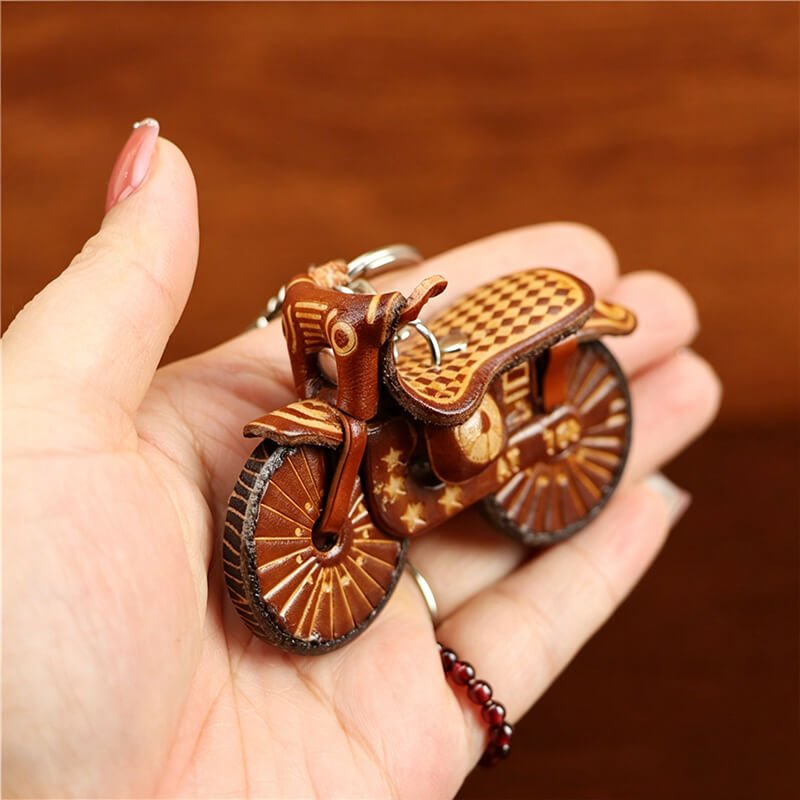 Mini Car Leather Bag Charm – Babylon Leather - Babylon LeatherBabylon LeatherLLZ67-Brown-1