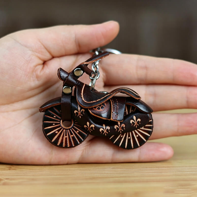 Mini Car Leather Bag Charm – Babylon Leather - Babylon LeatherBabylon LeatherLLZ67-Brown-3