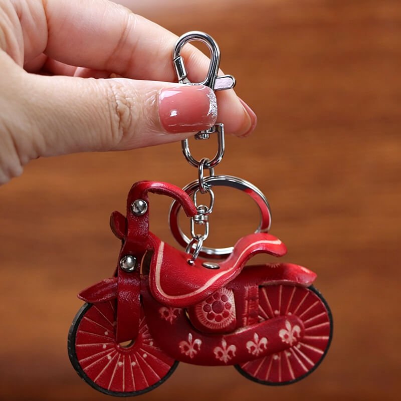 Mini Car Leather Bag Charm – Babylon Leather - Babylon LeatherBabylon LeatherLLZ67-Red-2