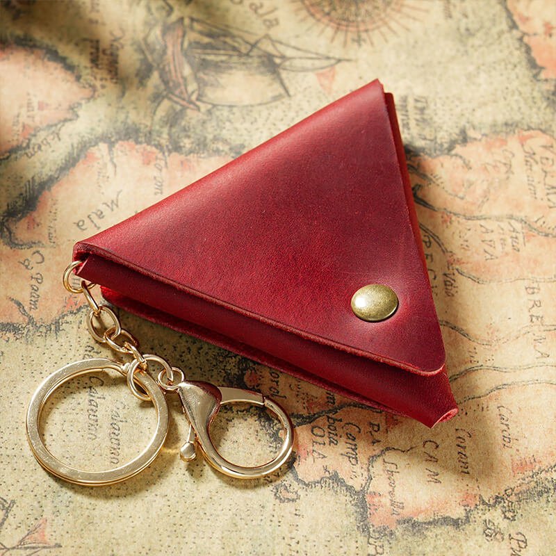 Mini Coin Key Purse Crazy Horse & Veg Tanned Leather – Babylon Leather - Babylon LeatherBabylon LeatherAN73-Wine Red-Crazy HorseLeather
