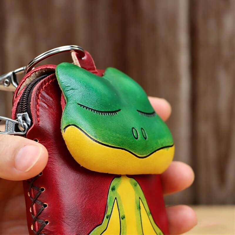 Mini Frog - Shaped Leather Coin Purse – Babylon Leather - Babylon LeatherBabylon LeatherLLZ49-Red