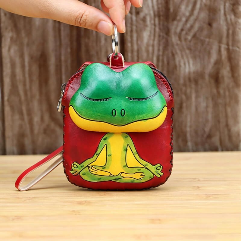 Mini Frog - Shaped Leather Coin Purse – Babylon Leather - Babylon LeatherBabylon LeatherLLZ49-Red
