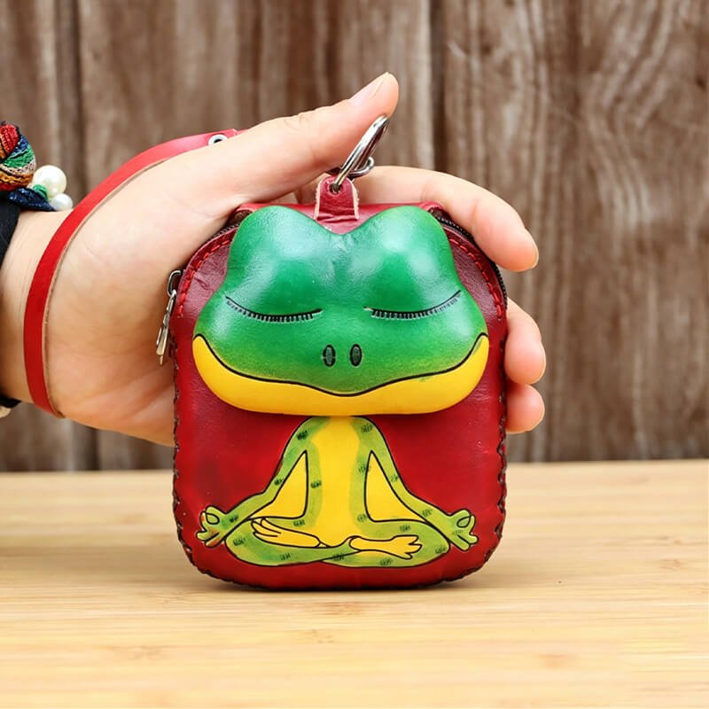 Mini Frog - Shaped Leather Coin Purse – Babylon Leather - Babylon LeatherBabylon LeatherLLZ49-Red
