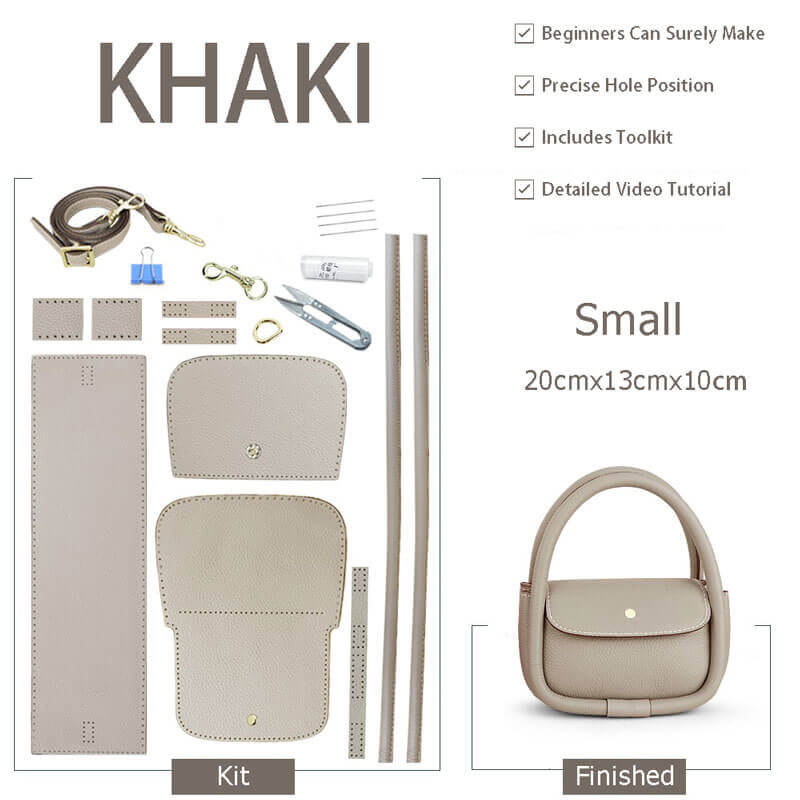Mini Hobo Bag DIY Kit – Babylon Leather - Babylon LeatherBabylon LeatherSY11 - Khaki - Color - Matched
