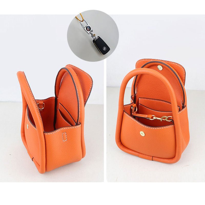 Mini Hobo Bag DIY Kit – Babylon Leather - Babylon LeatherBabylon LeatherSY11 - Matching Color - Lychee Pattern Leather - Haze Blue