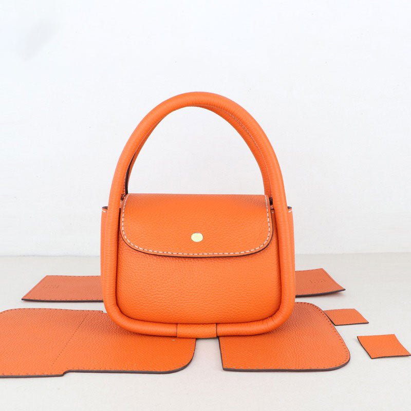 Mini Hobo Bag DIY Kit – Babylon Leather - Babylon LeatherBabylon LeatherSY11 - Matching Color - Lychee Pattern Leather - Haze Blue