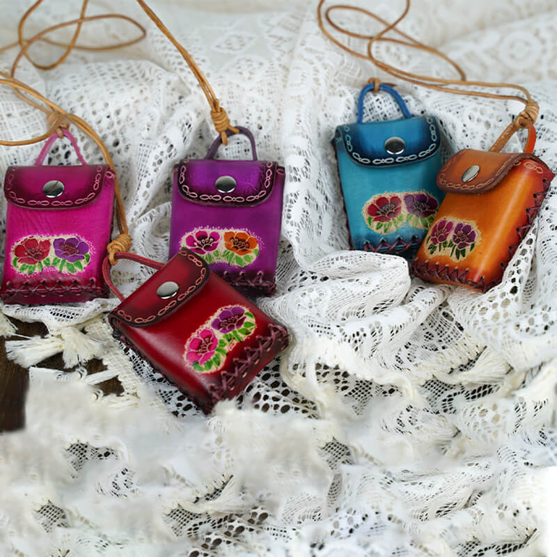 Mini Leather Bag Decorative Charm – Babylon Leather - Babylon LeatherBabylon LeatherLL77-Purple