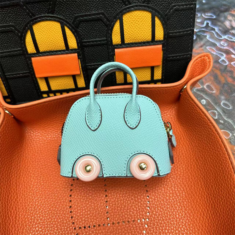 Mini Leather Wheel Bag Charm - Babylon LeatherBabylon LeatherCLJ01-Blue