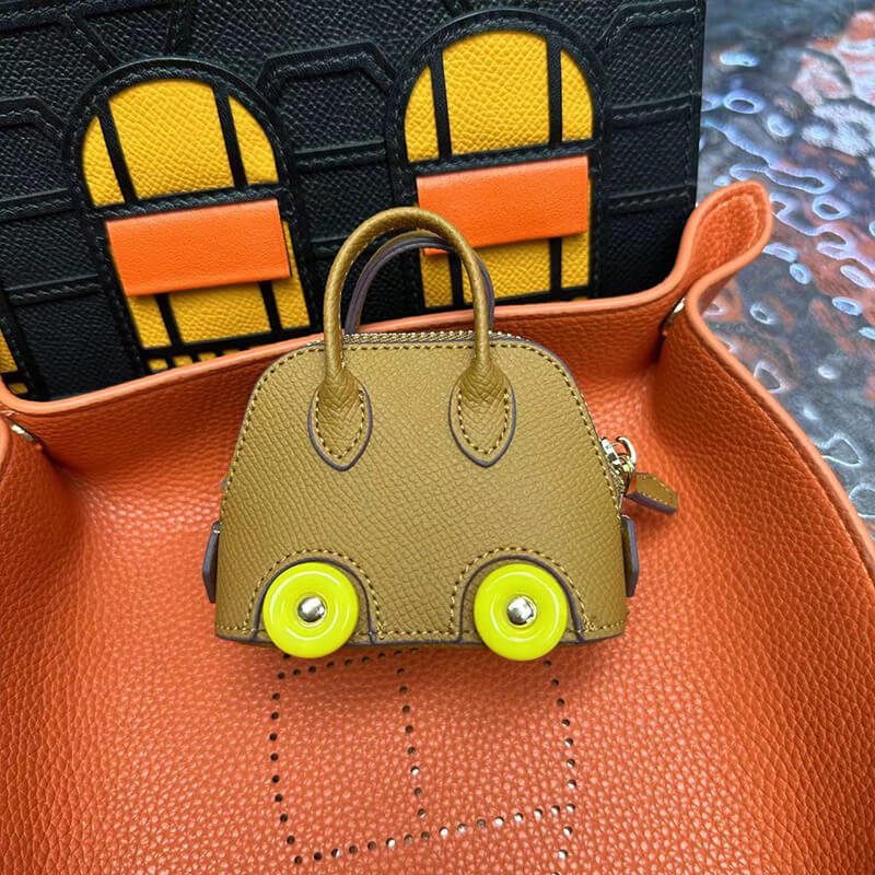 Mini Leather Wheel Bag Charm - Babylon LeatherBabylon LeatherCLJ01-Tan