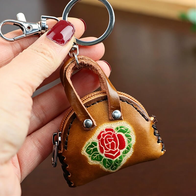 Mini Mini Handbag Leather Bag Charm – Babylon Leather - Babylon LeatherBabylon LeatherLLZ65-Brown