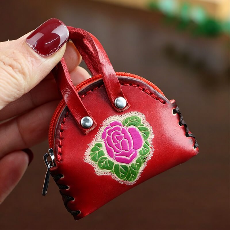 Mini Mini Handbag Leather Bag Charm – Babylon Leather - Babylon LeatherBabylon LeatherLLZ65-Red