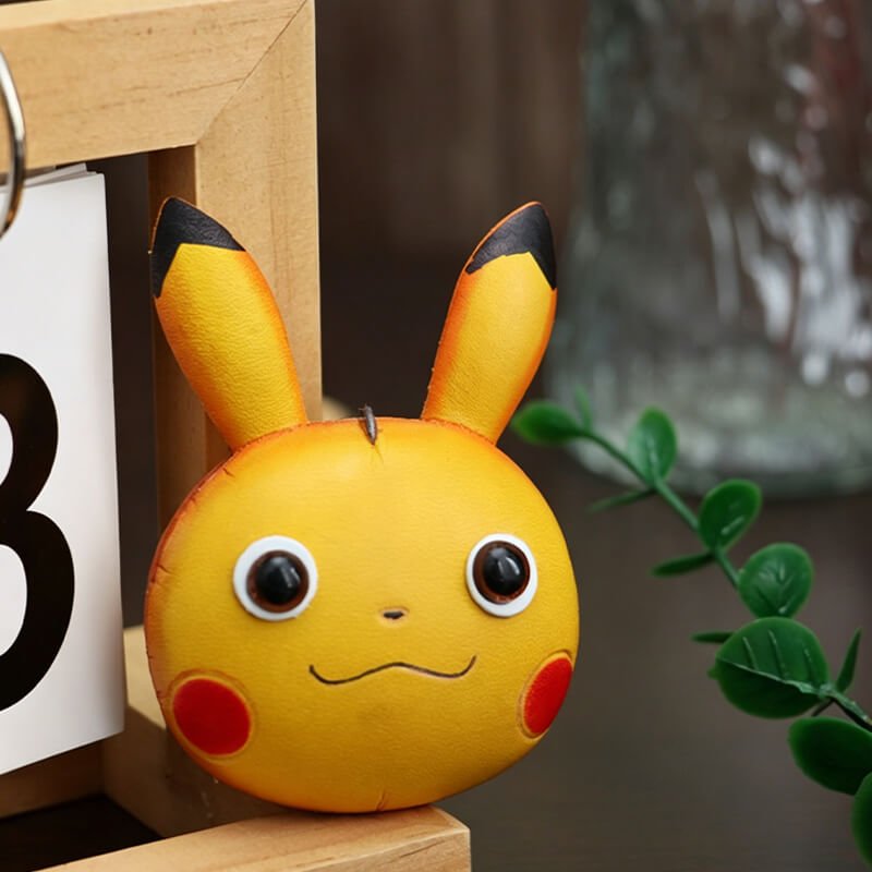 Mini Pikachu Style Bear Leather Bag Charm – Babylon Leather - Babylon LeatherBabylon LeatherLLZ66-Yellow