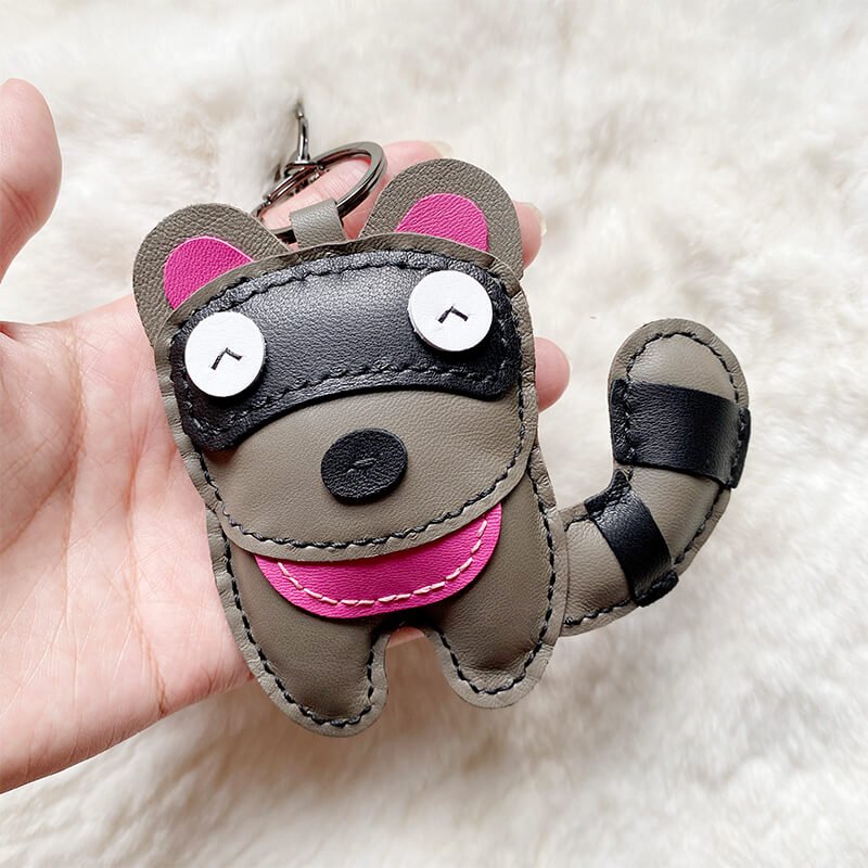 Mini Raccoon - Shaped Keychain DIY Kit – Babylon Leather - Babylon LeatherBabylon LeatherSG21-Grey