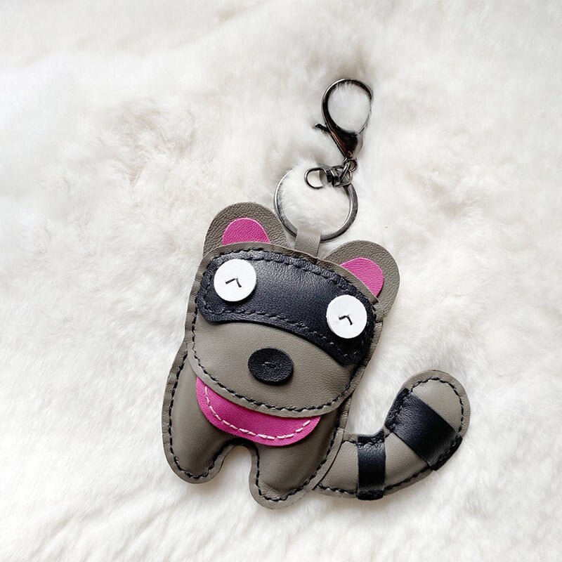 Mini Raccoon - Shaped Keychain DIY Kit – Babylon Leather - Babylon LeatherBabylon LeatherSG21-Grey