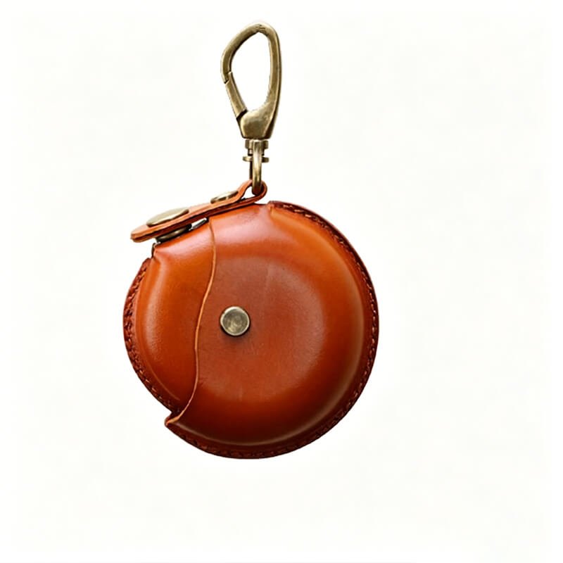 Mini Round Bag Vegetable - Tanned Cowhide Leather Charm – Babylon Leather - Babylon LeatherBabylon LeatherLLZ03-Brown