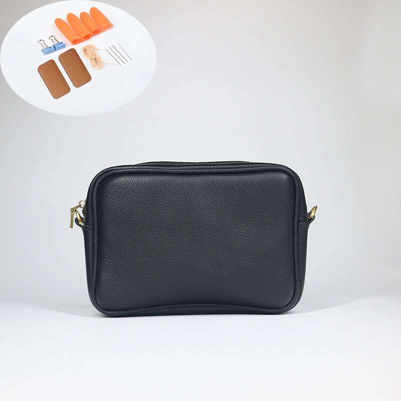 Mini Square Phone Crossbody Bag Leather DIY Kit – Babylon Leather - Babylon LeatherBabylon LeatherCY09-Black