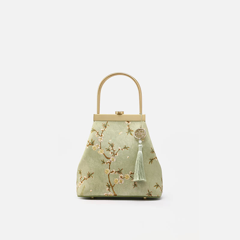 Minimal Elegance Silk Handbag – Babylon Leather - Babylon LeatherBabylon LeatherTX035-Light Green