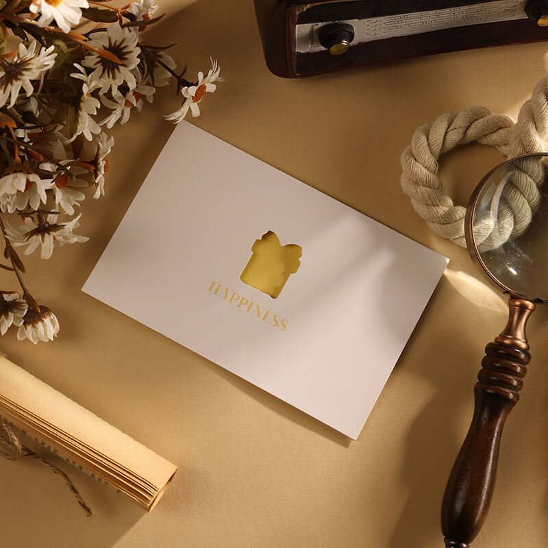 Minimal Elegant Foil Stamped Greeting Card - Babylon Leather - Babylon LeatherBabylon LeatherHK02-Gift