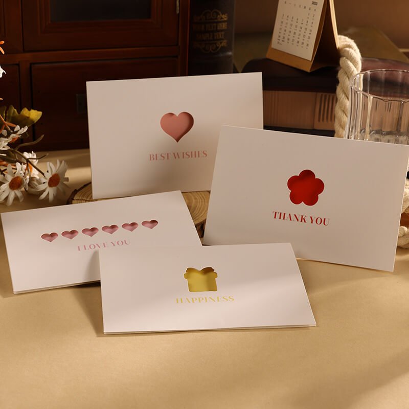 Minimal Elegant Foil Stamped Greeting Card - Babylon Leather - Babylon LeatherBabylon LeatherHK02-Smiley Face