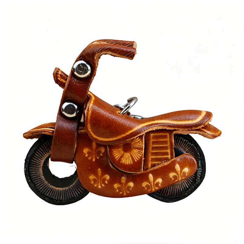 Motorcycle Leather Bag Charm – Babylon Leather - Babylon LeatherBabylon LeatherLLZ02-1-Brown