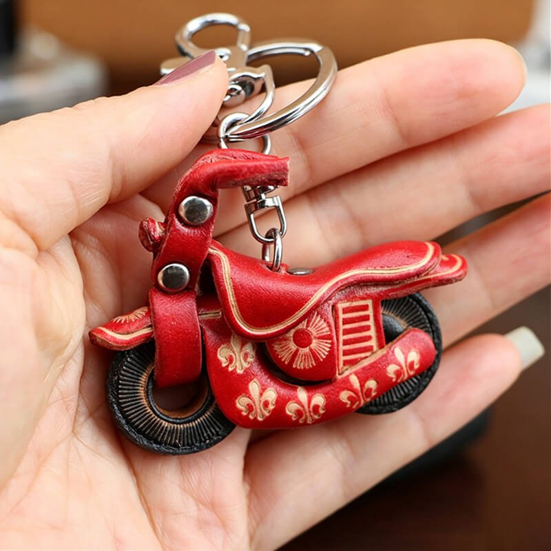 Motorcycle Leather Bag Charm – Babylon Leather - Babylon LeatherBabylon LeatherLLZ02-1-Brown