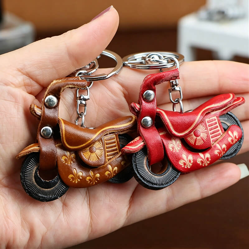 Motorcycle Leather Bag Charm – Babylon Leather - Babylon LeatherBabylon LeatherLLZ02-1-Brown