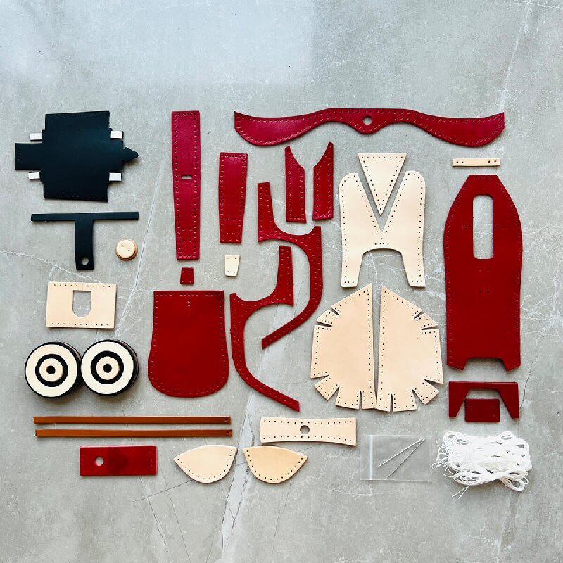 Motorcycle - Shaped Design Ornament DIY Kit – Babylon Leather - Babylon LeatherBabylon LeatherSG25-Red