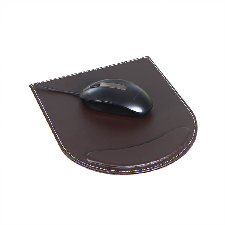 Mouse Pad with Wrist Rest – Babylon Leather - Babylon LeatherBabylon LeatherRH06-Coffee