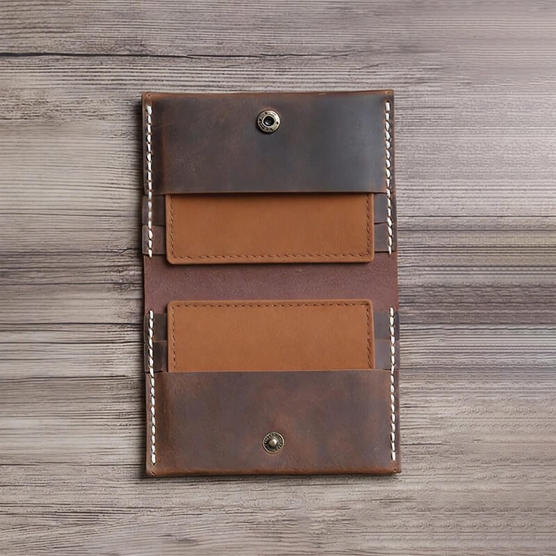 Multi-Slot Card Case Crazy Horse Leather DIY Kit – Babylon Leather - Babylon LeatherBabylon LeatherCY59-Brown