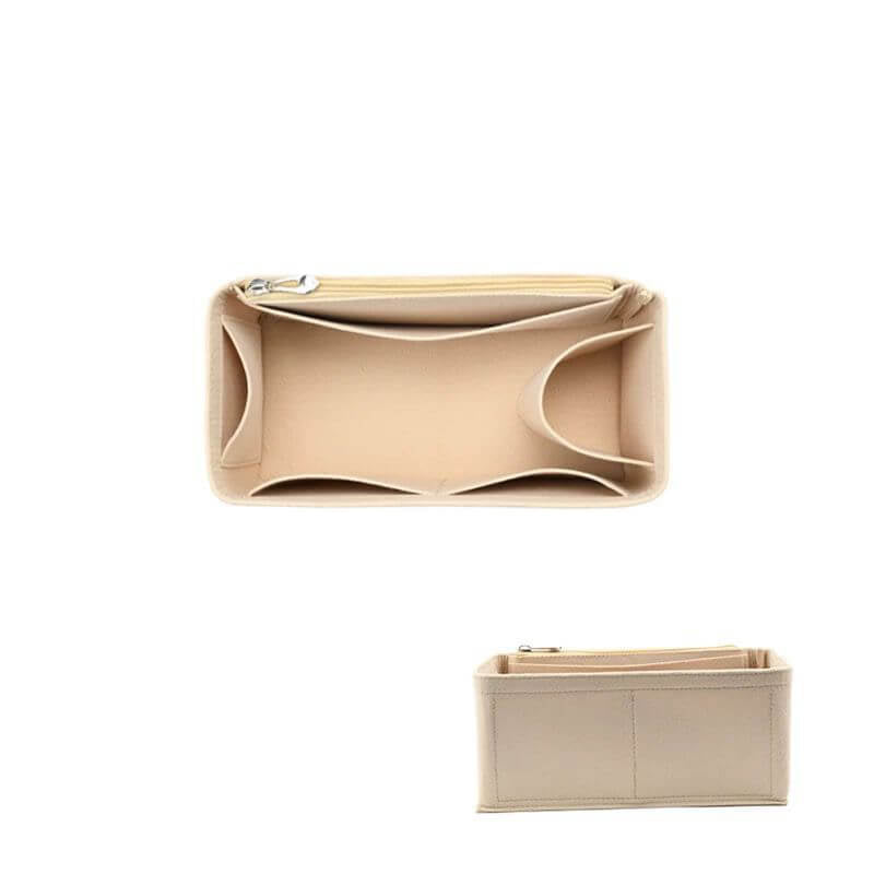 Non-Woven Bag Insert Organizer for Birkin-Style Bags - Babylon LeatherBabylon LeatherQZ03-Beige-10*11*22cm-Side Zipper