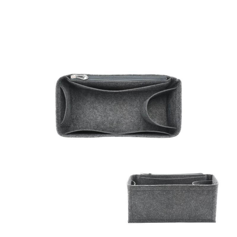 Non-Woven Bag Insert Organizer for Birkin-Style Bags - Babylon LeatherBabylon LeatherQZ03-Dark Gray-10*11*22cm-Side Zipper